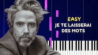 JE TE LAISSERAI DES MOTS  Patrick Watson   EASY piano tuto [upl. by Schaffer451]