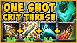 WTF ONE CRIT THRESH AUTO ATTACK  ONE KILL ONE SHOT CRIT THRESH TOP SEASON 9 League of Legends [upl. by Kitarp]