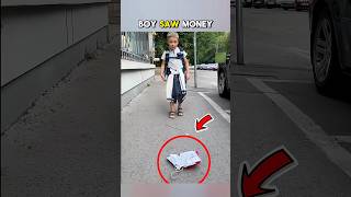 Boy Finds Money on Street 😱💸 shorts [upl. by Iolande]