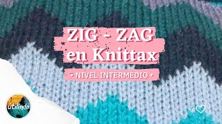 Técnica para ZigZag  TUTORIAL EN KNITTAX  Utilindo [upl. by Eilak]