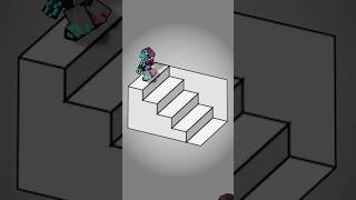 the perfect stair lop loop jump animation anime shorts viral illusion shorts new cartoon [upl. by Doownelg]