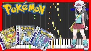 Kanto Trainer Battle Theme  Pokemon GSC  Piano Tutorial Synthesia♫ [upl. by Yma]