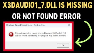 How to Fix X3DAudio17dll is Missing or Not Found Error on Windows 11 [upl. by Enialed964]