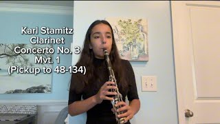 Youth Orchestra Audition Karl Stamitz Clarinet Concerto No 3 Mvt 1 Pickup to 48134 [upl. by Sink]