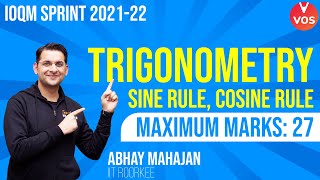 IOQM SPRINT 202122  TRIGONOMETRY  Sine Rule Cosine Rule  Maths Olympiad 2021  Abhay Sir  VOS [upl. by Saks]