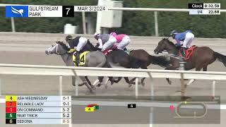 Gulfstream Park Carrera 7  3 de Marzo 2024 [upl. by Lennaj]