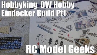 Hobbyking DW Hobby Fokker Eindecker Build Pt1 RC Model Geeks [upl. by Alwyn]