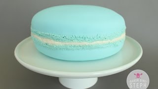 HOW TO MAKE A GIANT MACARON CAKE  BakerGirlSteph [upl. by Jory79]