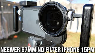 Neewer 67mm ND Filter Kit for iPhone 15 Pro [upl. by Mignonne]