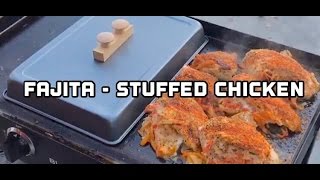 ♨️ How To Make Fajita  Stuffed Chicken On A Blackstone Griddle [upl. by Arait]