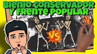 👊 El BIENIO CONSERVADOR y el FRENTE POPULAR [upl. by Nwahsyt]