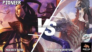 Red Deck Wins VS Mono Green Devotion MTG Pioneer [upl. by Jordans]