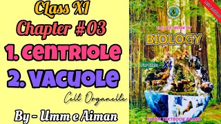 Centriole and Vacuole Cell Organelle Chapter03 Class XI Sindh board By Umm e Aiman [upl. by Airahs637]