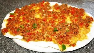 REZEPT LAHMACUN SELBST GEMACHT  GANZ SCHNELL UND EINFACH [upl. by Aryamo]