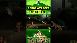 Disney Tarzan  SABOR ATTACKS   NO DAMAGE  shorts gaming tarzan [upl. by Ahsienak]