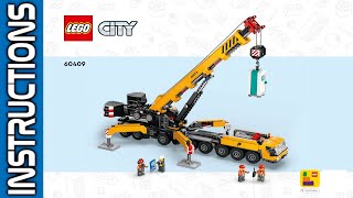 LEGO 60409 instructions  City  2024  Mobile Construction Crane legoinstructions legocity BID [upl. by Asennav429]