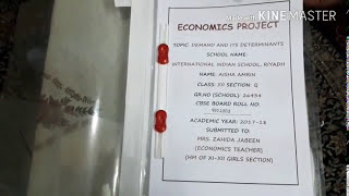 📊CBSE CLASS 12 ECONOMICS PROJECT ON DEMAND AND ITS DETERMINANTS📊 [upl. by Hgielsa]