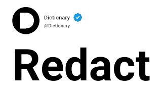 Redact Meaning In English [upl. by Lamag205]