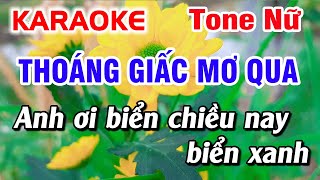 Thoáng Giấc Mơ Qua Karaoke TONE NỮ Nhạc Sống  Hoài Phong [upl. by Nevarc]