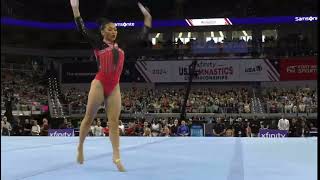 Sunisa Lee floor exercise 2024 Xfinity US Championships day 2 [upl. by Anytsirhc870]