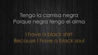 Juanes  La camisa negraThe Black Shirt Letra española e inglesaSpanish amp English Lyrics [upl. by Hardunn]