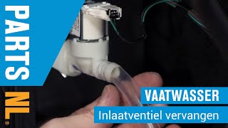 Inlaatventiel vervangen van vaatwasser PartsNL uitleg [upl. by Cerys721]