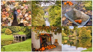 AUTUMN DAY OUT AT STOURHEAD GARDENS 🍁🧡🎃🧙 WILTSHIRE ENGLAND PUMPKINS 🎃fall autumn nationaltrust [upl. by Groos]