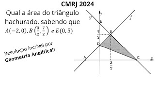 CMRJ 2024 Cálculo da área de um triângulo por determinantes [upl. by Clayborn]