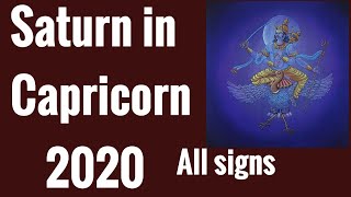 SATURN TRANSIT IN CAPRICORN 2020  2023 Vedic  ALL SIGNS [upl. by Yecac618]