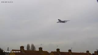 ‪London British Airways Boeing 747400 landing in BOAC livery caught on cam [upl. by Lynne]