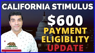 California 600 Stimulus Check Update CA 600 Stimulus Check Payment amp Eligibility Update SSI SSDI [upl. by Danyelle193]