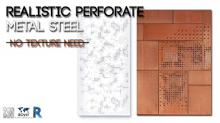 How to make perforated Metal Steel in Revit  Facade Design [upl. by Namzaj]