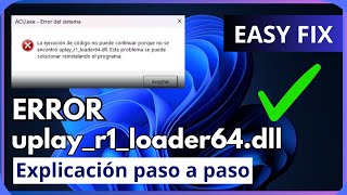 SOLUCION El programa no puede iniciarse porque falta uplayr1loader64dll en el equipo [upl. by Annaitsirk]