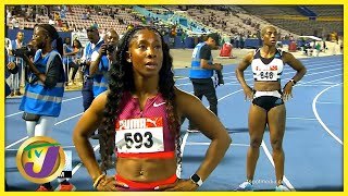 Jamaicas National Seniors Championships 2022  ShellyAnn FraserPryce 100m Heat 2 [upl. by Anaed]