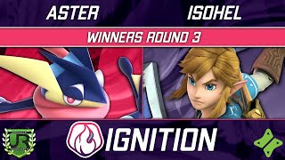 Aster Greninja vs isohel Link  Ignition 343 WINNERS ROUND 3 [upl. by Elwin]