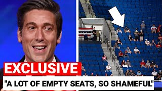 Reporter laughs right to Trumps face over Empty eeats during rally [upl. by Sucramat]