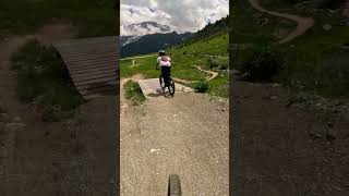 Fun features in Passo del Tonale Italy mtb mtblife [upl. by Ailuj]