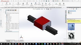 How to design LM Rail Assembly in solidworks [upl. by Elyod]