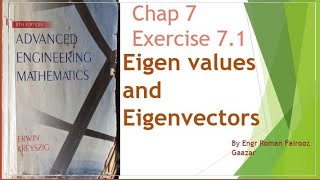 Eigenvalues Eigenvectorslinear algebra matrix Advanced Engineering Mathematic by Erwin Kreyszig [upl. by Rodrick815]