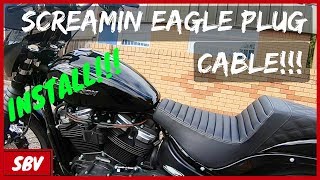 Screamin Eagle Spark Plug Cable Install  Harley Davidson Softail Street Bob [upl. by Camala526]