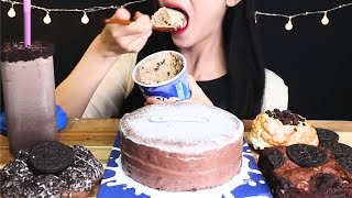 ASMR MUKBANG OREO Cake Ice Cream Brownie amp Donut [upl. by Carlie176]