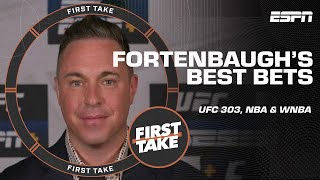 Joe Fortenbaughs BEST BETS UFC 303 Knicks title odds and Caitlin Clark O165 PTS  First Take [upl. by Aenyl260]