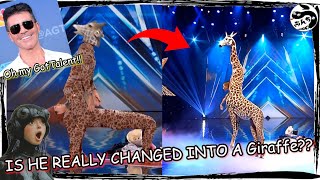 【㊗️30万再生】Man Changed into a Giraffe 🦒 In America got talent Show  Schumacher AGT americagottalent [upl. by Guss197]