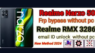 Realme Narzo 50 Frp bypass without pc email ID bypass Realme RMX 3286 Account Unlock [upl. by Amethyst717]