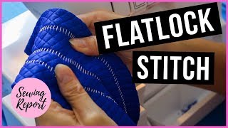 How To Basic ThreeThread Flatlock Stitch  Hem on Brother 1034D Serger  SEWING REPORT [upl. by Garold]