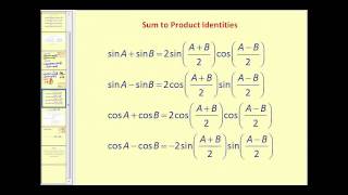 Sum to Product and Product to Sum Identities [upl. by Yuk709]