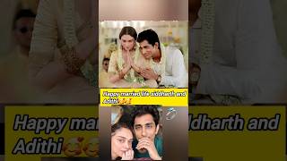 Siddharath and aditi rao marriedsiddharth aditiraohydari marriage trending viralshorts [upl. by Ahsaeit]