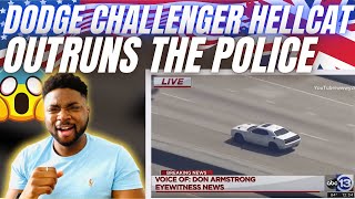 🇬🇧BRIT Reacts To DODGE HELLCAT OUTRUNS THE COPS amp THE HELICOPTER [upl. by Nazario]