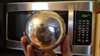 Making a Polished Aluminum Foil Ball in a Microwave Microwaving aluminium [upl. by Neelsaj]