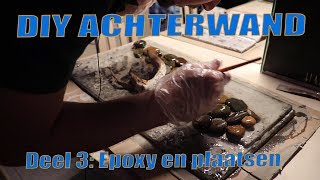 DIY Achterwand aquarium  DEEL 3 Epoxy  plaatsen [upl. by Atiluap982]